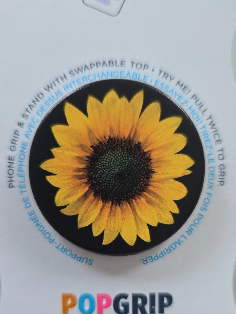 PopSocket PopGrip Sunflower Phone Grip - Yellow & Black
